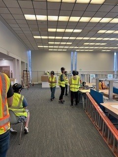 Library staff arrives